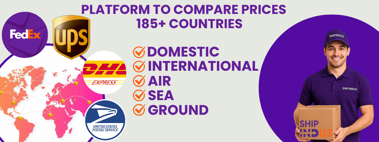 Platform to compare Domestic and Internation Shipment Pricing of SHIPINDUS, FEDEX, UPS, DHL etc